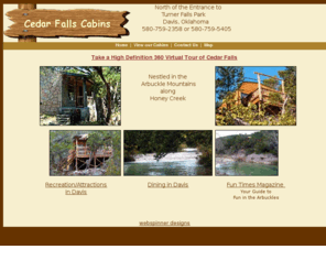 Davisokcedarfalls Com Davis Ok Cabins Cedar Falls Cabins