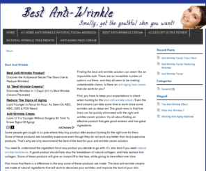 bestantiwrinkle.net: Best Anti Wrinkle
Finding the best anti wrinkle solution doesn't have to be hard! Read our reviews and information to get rid of your wrinkles.