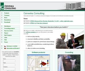 cervenka-consulting.com: Cervenka Consulting - Nonlinear Analysis of Reinforced Concrete
Nonlinear analysis of reinforced concrete - structural software and consulting.