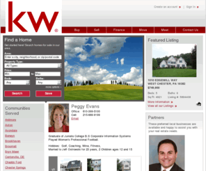 peggyevanshomes.com: West Chester PA  Homes and Real Estate - Keller Williams - Jesse Johnston Team
Keller Williams - Jesse Johnston Team will help you find a home in Chadds Ford. Contact us Today.