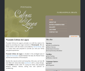 colinasdalagoa.com: Pousada Colinas da Lagoa website - Florianopolis
Book online safely at Pousada Colinas da Lagoa - Florianopolis