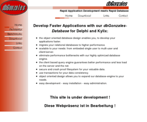 db-gonzales.de: dbGonzales - Rapid Application Development meets Rapid Database
Rapid Database meets Rapid Application development.