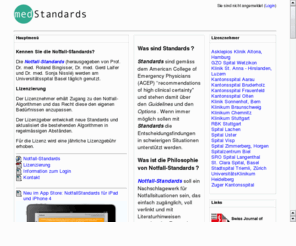 medstandards.info: medStandards Notfall-Standards Algorithmen
medStandards Notfall-Standards sind Notfall-Algorithmen für Notfallstationen Universitätsspital Basel