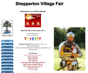 shepperton-fair.org: Shepperton village fair home page
Home page for Shepperton Village Fair Committee. Learn how you can participate in the annual Fair from here!