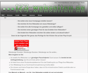 123-webseiten.de: Webdesign Bautzen Dresden Leipzig Cottbus Homepage erstellen gestalten Webseiten SEO Suchmaschinenoptimierung
Webdesign Dresden Bautzen Cottbus Leipzig Sachsen Homepage erstellen gestalten Webseiten Homepageerstellung Homepagegestaltung Webseitengestaltung