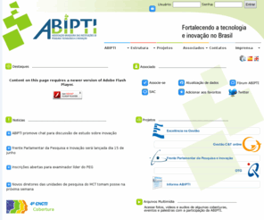 abipti.org.br: Portal ABIPTI
ABIPTI | Associação Brasileira das Instituições de Pesquisa Tecnológica