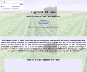 seedlingsrus.com: Highland Hill Farm  Wholesale & Retail Nursery Stock
Grower of Nursery stock located near Doylestown, Pa.