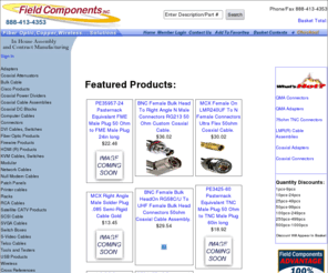 tfparts.com: Field Components | Field Components Cables, Tools, Parts
field components, field components cables, tools, parts, electronic components, fiber optics