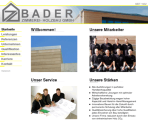 zimmerei-bader.com: Bader Zimmerei-Holzbau GmbH seit 1932
Zimmerei Bader Holzbau Gmbh, seit 1932 Ihr Partner für Zimmererarbeiten