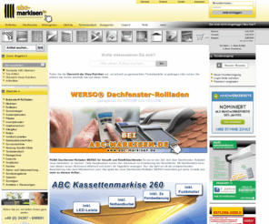 abc-markisen.net: IHR MARKISEN-SHOP AM 07.04.2011 | Rollladen | Markisen | Verschattungen | Sonnenschutz | Plissee | Vordächer | Terrassenüberdachung | und mehr...
abc-markisen.de - Onlineshop für Sonnenschutzsysteme und mehr rund um Haus und Garten. Dies ist ein Online-Service von Sonnenschutzsysteme Leipzig Inh. Hr. Stephan-Dieter Werner. Sie finden hier Verschattungen aller Art Markisen, Rolladen, Jalousien, Plissee, Vertikallamellen, Rollos, Insektenschutz, Wintergärten, Gardinen, Zubehör...