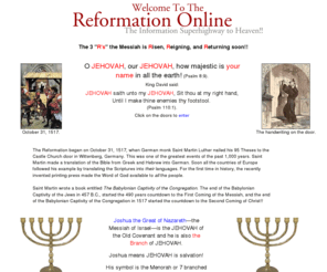 reformation.org: The Reformation Online - The Most Timely, Scientific, and Patriotic Site on the Internet
