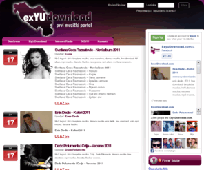 exyudownload.com: Besplatna Domaca, Zabavna i Narodna Mp3 Muzika za Download - ExyuDownload.com
Besplatna mp3 muzika - Nova domaca, zabavna, narodna i uzivo muzika za download.