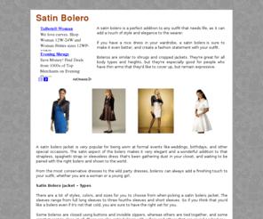 satinbolero.com: Satin Bolero | Satin Bolero Jacket
Satin Bolero - Find the best variety of styles, sizes, colors and price ranges for these satin boleros and bolero jackets.