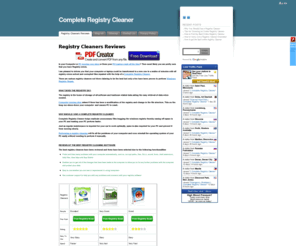 complete-registry-cleaner.com: | Complete Registry Cleaner
Is your Computer or PC running very slow or Does your PC/Laptop crash all the time? Then most likely you are pretty sure that you have Registry errors. I am