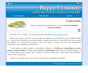 heppy.biz: Heppy Vysočany - konvexní hřebíky a šroubové hřebíky: úvodní strana
Výrobce a prodej hřebíků pro strojní sbíjení, šroubových hřebíků a konvexních hřebíků, vhodných pro výrobu dřevěných palet, europalet ...