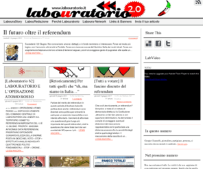 labouratorio.it: Labouratorio 2.0 - Magazine di sperimentazione alchemica per una generazione che non c'è
Magazine di sperimentazione alchemica per una generazione che non c'è