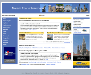 munich-touristinfo.de: Munich Tourist Information
Munich Tourist Information: Munich Sightseeing Tours, Munich Events, Munich Hotels, Munich Sights, Munich Museums, Day Trips from Munich to Neuschwanstein Castle, Oberammergau etc., Munich Restaurants and Beergardens