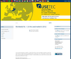 usetec-europe.com: World Trade Fair for Used Technology - The used market is moving to
the trade fair city of Cologne.
RESALE