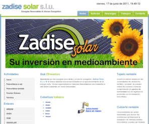 zadisesolar.com: Zadise Solar S.L.u. - Energías Renovables - Ahorro Energético
Instalador de energia solar fotovoltaica conectada a red sobre cubiertas de naves industriales en Murcia