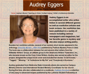 audreyeggers.com: Home
Audrey Eggers is a writer, author, poet and teacher in Oklahoma.