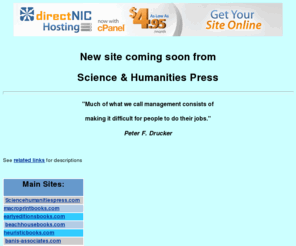 perverseconsequences.org: Science & Humanities Press New Site in the works
Register your domain names quickly and easily for only fifteen dollars at directnic with our easy to use domain registration system.