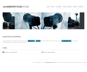 alejandropratto.com: ALEJANDRO PRATTO | Estudio Multimedia
A free portfolio-style XHTML/CSS template from Skyrocket Labs