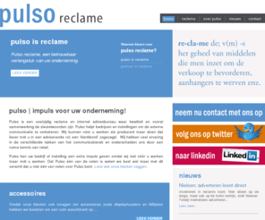 pulso.nl: Pulso reclame
Pulso reclame. Reclame en internet adviesbureau Vlissingen