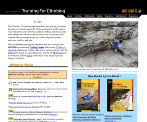 training4climbing.com: Eric Hörst's Training For Climbing
Eric Horst's Training For Climbing: The #1 Resource on all aspects of climbing performance and training for climbing.