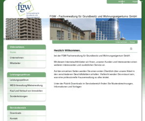 fgw-gmbh.com: FGW - Fachverwaltung für Grundbesitz und Wohnungseigentums GmbH
FGW - Fachverwaltung für Grundbesitz und Wohnungseigentum GmbH