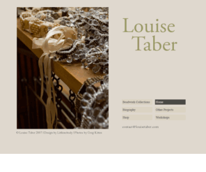 louisetaber.com: Louise Taber - HOME
Welcome to Louise Taber - Online Jewellery Collection Portfolio.