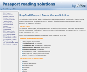 passports-reader.com: Snapshell Passport Reader - Revolutionizes Passport Verification
The Snapshell Passport Reader revolutionizes passport verification by utilizing optical character recognition (OCR) to read passports accurately and quickly, each and every time.  