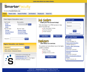 facultyfinder.org: Higher Education Jobs - Positions in Higher Education
Higher Education Jobs for admin and staff positions in universities and colleges.  Find higher education jobs and employees.  We match Higher Education employers with professional instructors seeking employment.
