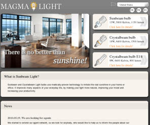 naplampa.hu: Energy saving, full spectrum light bulbs with ionizer - MagmaLight
A NapLámpa a Napsugár és Kristálysugár izzók forgalmazásával foglalkozó cég, amely webshopja ez a portál.