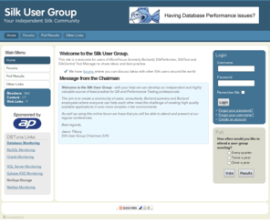 silkusergroup.com: Silk User Group Home
Silk user group - user community for users of Borland Silk products including Silk Performer, Silk Test and Silk Central Test Manager