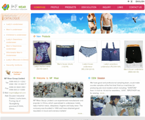 wearmf.com: underwear,boxers,briefs & lingerie manufacturer - underwear,boxers,briefs & lingerie manufacturer - mf wear group limited
underwear,briefs,boxers,underpants,seamless underwear,lingerie,thongs,vest,panties,undergarment,lady's underwear,men's underwear,children's underwear.good quality,good service & good price---mf wear group limited is your reliable underwear supplier!