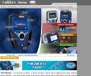 genisysotc.com: OTC: Genisys  Electronic Diagnostic Scan Tools for Cars and Trucks
SPX OTC Tool Manufacturer - Scan tools, electronic diagnostics, hydraulic and special and general purpose tools for cars and trucks