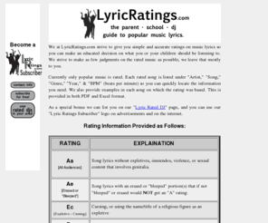 lyricrating.com: Music Ratings, Song rating, Lyric Ratings
