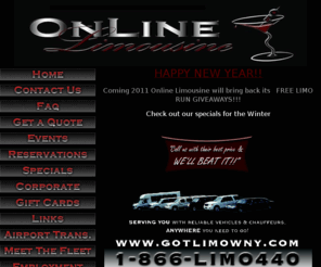 gotlimowny.com: Buffalo Limousine Service - Online Limousine of WNY Inc.
Online Limousine, based in Lancaster, New York, provides limousine services at affordable prices in Buffalo. We offer a variety of transportation packages and services, as well as hourly rentals. We will provide you with efficient, luxury transportation to the destination of your choice.