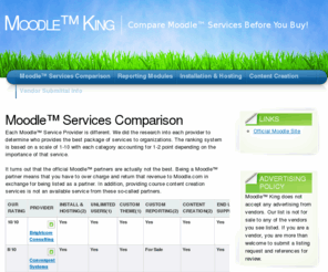 moodleking.com: Moodle™ Services Comparison | Moodle™ King
[table id=1 /] Rating Scale and Explanation Install and Hosting (2 point) - If Yes, these providers will install Moodle™ and host it on their servers