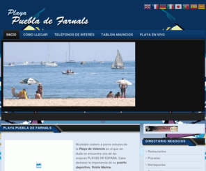 playapuebladefarnals.com: Playa Puebla de Farnals - Playa de valencia,Playas de España ,  POSIBLEMENTE,una de las mejores Playas de España, playa de Valencia  con  bandera azul, distintivo de las mejores playas de España. Valencia y la playa de la pobla de farnals les da la bienvenida | Playa Puebla de Farnals
 Municipio costero a pocos minutos de la Playa de Valencia en el que sin duda se encuentra una de las mejores PLAYAS DE ESPAÑA. Cabe destacar la importancia de su puerto deportivo, Pobla Marina considerado como uno de los mejores de nuestra comunidad. . . Bandera azul, para la 'Platja de la Pobla de Farnals', una de las mejores Playas de España. La Bandera Azul es un distintivo que otorga anualmente la Fundación Europea de Educación Ambiental a las playas y puertos que cumplen una serie de condiciones ambientales e instalaciones. La condición de Bandera Azul es concedida a las playas en más de treinta países de Europa, Sudáfrica, Nueva Zelanda, Canadá y el Caribe. El cumplimiento de los criterios Bandera Azul exige el cumplimiento de normas de calidad del agua, la seguridad, la prestación de servicios generales y de ordenación del medio ambiente. concedida a una de las mejores PLAYAS DE VALENCIA Calidad Turística para la 'Platja de la Pobla de Farnals' Concedida por el Instituto para Calidad Turística Española. Otorgada por ser una playa con nivel de calidad, por su fina arena y claras aguas, por los servicios que prestan a sus usuarios, medidas de seguridad e higiene; así como otros factores que influyen en la minimización del impacto turítico en el litoral. Q de calidad turística en este caso, a una de las playas de Valencia. . . La platja de La Pobla de Farnals, una de las mejores playas de España Playa Norte de 'La Pobla de Farnals', una de las mejores Playas de España Certificada con 'Q'. Longitud: 300 mts, Anchura: 100 mts. aprox. Su fina arena dorada es bañada por sus claras aguas. Dispone de una amplia zona de aparcamiento para más de 500 vehiculos. Vigilancia Salvavidas, Policia de playa, Puesto de Cruz Roja. . . Playa Abierta Playa Urbana Arena Fina Información sobre es estado del Mar Acceso Persona Movilidad Reducida Cruz Roja Pto. Informació Turística, Pasarelas Servicios, WC, Restaurante, Hotel Paseo Marítimo, Parking, Teléfono Público, Vela, Esquí Acuático, Windsurf, Parada Autobús, Parada Bus/Taxi Parada Taxi, Vigilancia Marítima, Lavapiés, Juegos Deportivos, Juegos Lúdicos, Punto Playa Accesible, Policia. en Pobla de Farnals, en Playas de Valencia, considerada una de las mejores PLAYAS DE ESPAÑA. Playa Sur de la Pobla de Farnals Longitud: 150 mts, Anchura: 80 mts. aprox. Protegida por el espigón sur se convierte en una magnífica cala con apenas oleaje y de poca profundidad, ideal para los más pequeños y además cuenta con todos los mismos servicios que la playa norte  