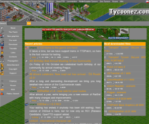 tycoonez.com: Tycoonez.com:munity » Transport Tycoon DeLuxe (TTD)
All about the great game Transport Tycoon DeLuxe.
You’ll find information about The Patch, graphics, tutorials, developments, tips & hints, download section and much more.
During your whole visit you’ll feel an authentic design from the game itself.