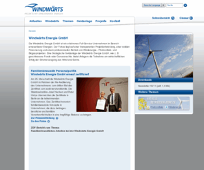 windwaerts.de: Erneuerbare Energien - Projekte und ökologische Geldanlage | windwaerts.de
Zukunftsmarkt erneuerbare Energien: ökologische Geldanlage - geschlossene Fonds - Genussrechte. Windwärts entwickelt, übernimmt und betreibt Projekte mit Windenergie-, Photovoltaik- und Biogasanlagen im In- und Ausland.