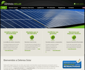 defensasolar.com: Bienvenidos a Defensa Solar
Defensasolar en defensa de los intereses del sector fotovoltaico. Asesoramiento jurídico para inversores en la energía solar.