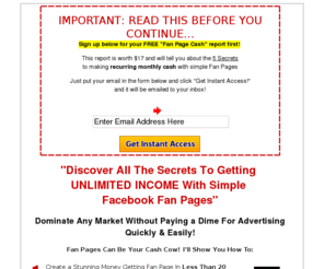 fanpagecashformula.com: Fan Page Cash Formula by Dave Gale
Secret formula for making a monthly cash with free fan pages. Free report reveals money making facebook marketing strategies