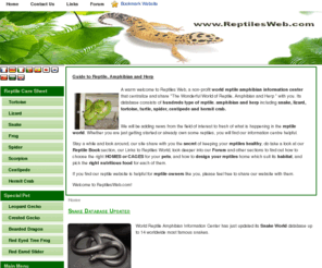 reptilesweb.com: Reptile Amphibian - Home
Reptile Amphibian Information Center