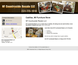 cadillacresale.com: Furniture Store Cadillac, MI - NF Countryside Resale LLC
NF Countryside Resale LLC is a resale shop in Cadillac, MI selling new and used furniture, home decorations, antiques and more. Call 231-775-1910.