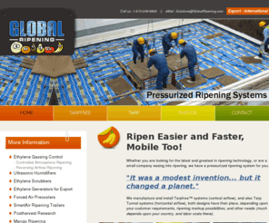 globalripening.com: Global Ripening - Pressurized Ripening Rooms
froced air pressurized ripening of banana, mango, avocado, tomato, ripening room manufacturer