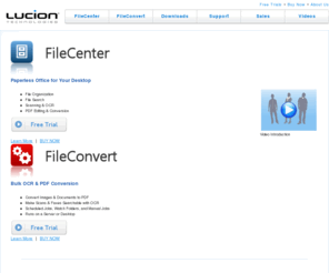 myfilecenter.com: Lucion Paperless Office Software, Document Management, File Organization
Lucion Technologies makes scanning, OCR, PDF conversion, and file management easy through simple paperless office software. FREE TRIALS AVAILABLE