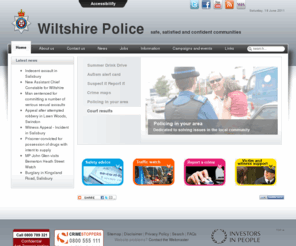 wiltshire.police.uk: Home
Wiltshire Police web site with news, appeals, cctv, jobs, neighbourhood policing and information on the Police Force in Wiltshire, England