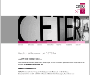 cetera.de: Installation, Service, Telefon, CD Rom, Festplatte, Netzteile, Drucker, Brenner, Mainboards
Installation, Service, Telefon, CD Rom, Festplatte, Netzteile, Drucker, Brenner, Mainboards